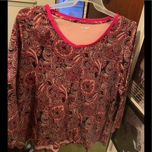 Kim Rogers pink shirt